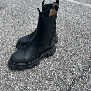 Ganni Black Ankle Boots